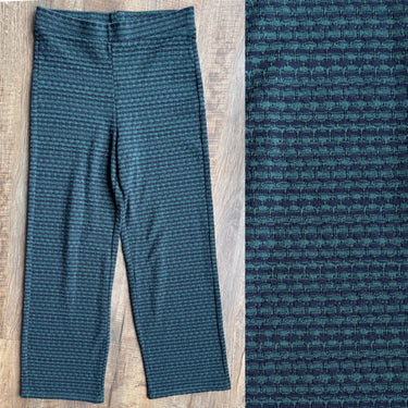 Zara Green & Navy Knit Pants, Medium