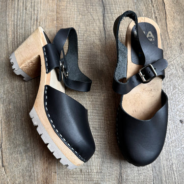 MIA Black Abba Clogs, 40