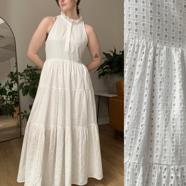 CK Bradley Birdie Eyele Tiered Dress, NWT, Large