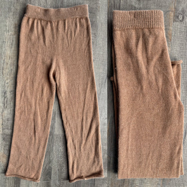 Wolhide Camel Baby Alpaca Knit Pants- Minor Pilling, Small