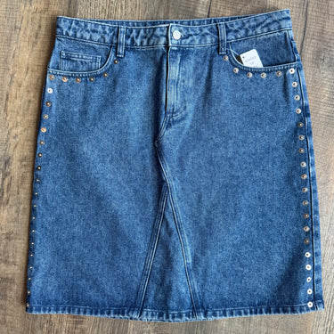 Paloma Wool Denim Studded Skirt, 40