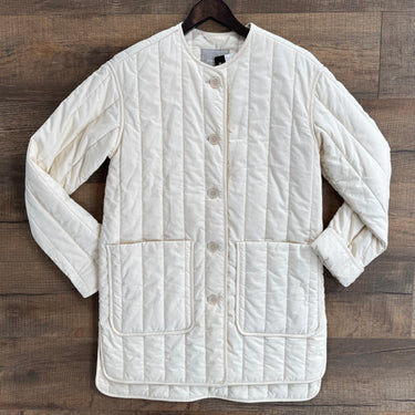 Everlane Ivory Quilted Jacket, XSmall