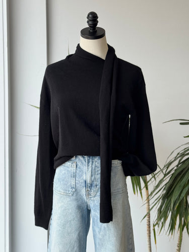 Rails NWT Cortina Wool Cashmere Sweater w/ Wrap Around Neck Tie, XSmall