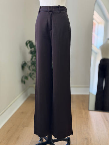 Zara Brown Satin Trousers, XSmall