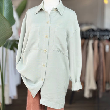 Babaton Sage Woven Shacket, Small