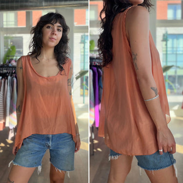 CP Shades AS IS Cotton/Silk Orange Tank Top, XL