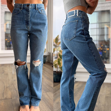 La Ligne Distressed Knee Jeans, 28