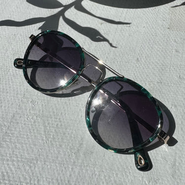Lele Sadoughi Green Downtown Brow Bar Sunglasses