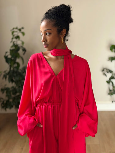 Rhode AS IS Blake Crepe Jumpsuit- no belt, XSmall