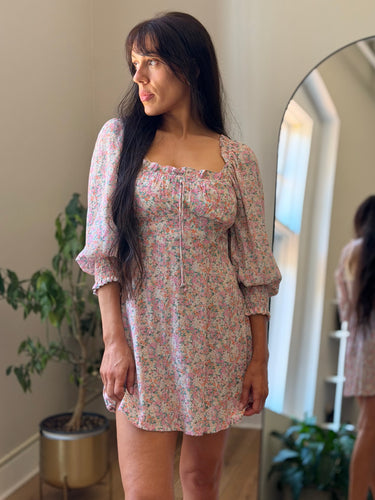 Faithfull the Brand Pink Floral Mini Dress, 4