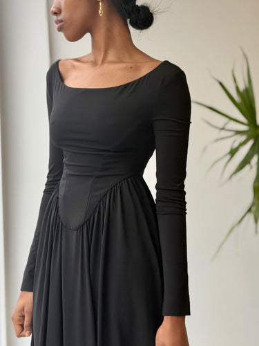 Danielle Guizio Black Ballerina Dress, Small