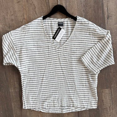 Esby Cotton Striped 3/4 Sleeve Top, Small