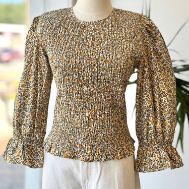 Meadows Smocked Floral Blouse, US 4
