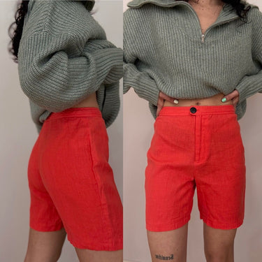 Mara Hoffman Bright Red Linen Short, 2