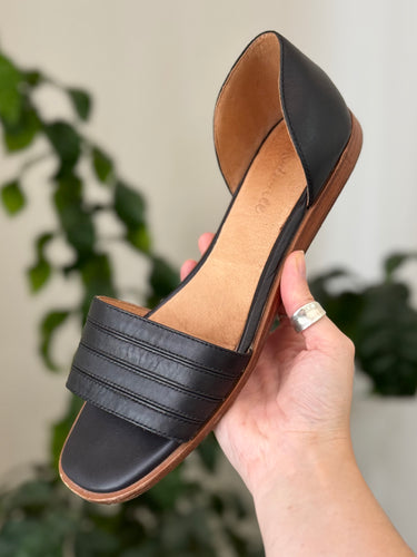 Madewell Black Leather D'Orsay Flats, 9