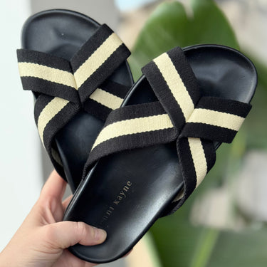 Jenni Kayne Cotton Crossover Sandals, 36