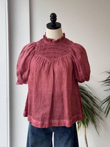 Sea NY Shirred Top in Rose, 00