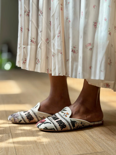 Christian Dior Floral Mules, 36
