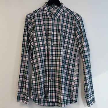 Barbour Men's Green Plaid Button Down, Small