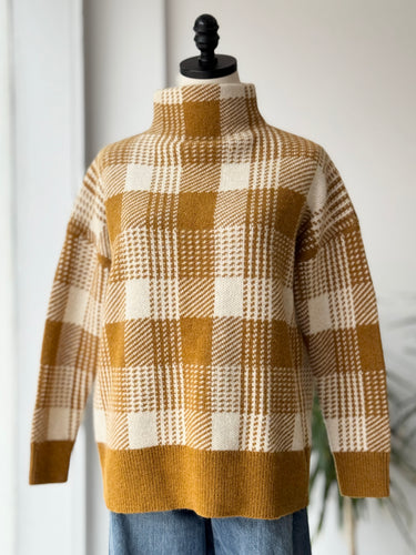 Madewell NWT Plaid Mustard Tunic Sweater, XSmall