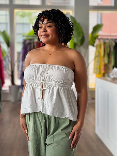 Reformation Rowen Top in Ivory, XLarge