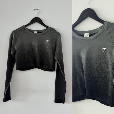 Gym Shark Cropped Long Sleeve Active Top, 2XLarge