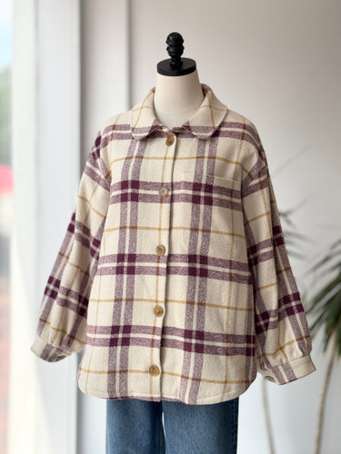 ba&sh Qetsia Plaid Overshirt Jacket, 1/Small