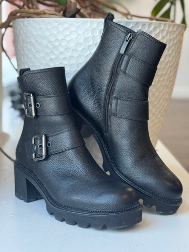 Paul Green Balboa Moto Boots in Black, AU 5.5 / US 8