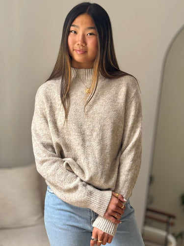 Jenni Kayne Cotton Alpaca Blend Oat Sweater, XSmall