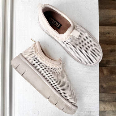 MOU Milky Ivory Mesh Shoes, Medium
