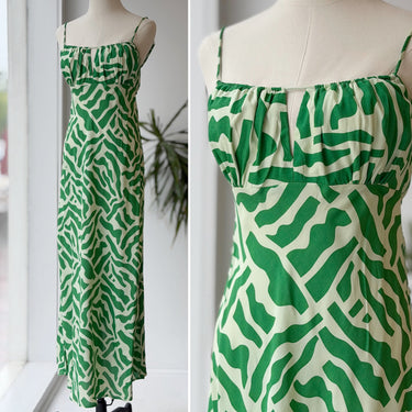 Faithfull The Brand San Paolo Midi Dress in Tulli Green, US 4