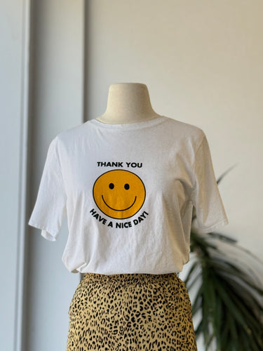 Kule AS IS Thank You Smiley T-Shirt, Medium