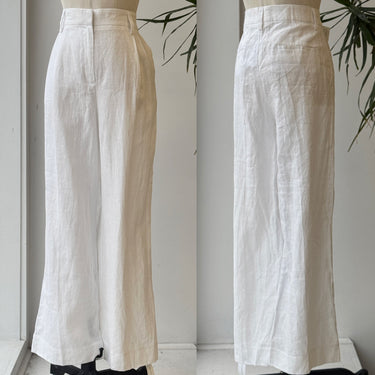 Reformation NWT Alex Cropped Linen Pants in White, 10