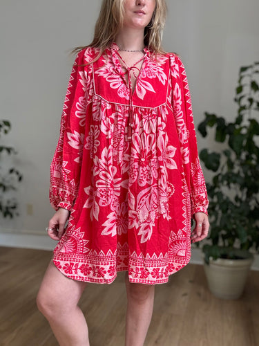 Farm Rio AS IS Red Mini Dress, Medium