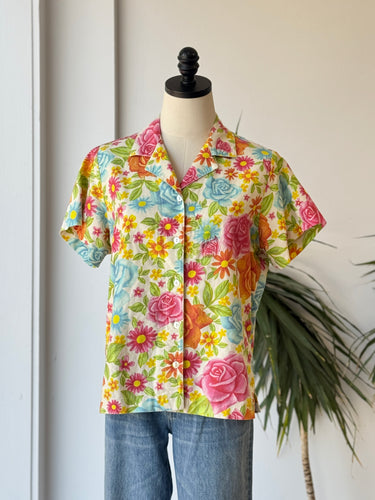 Big Bud Press Floral Short Sleeve Button Up, XSmall