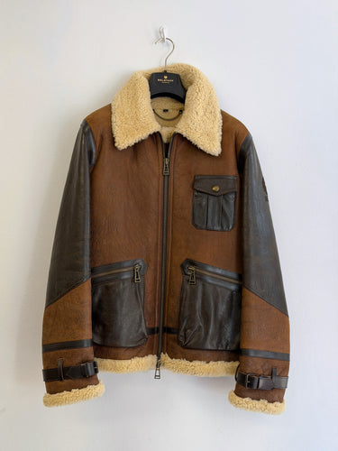 Belstaff Astell Aviator Shearling Jacket- retail $2800, Men's 40