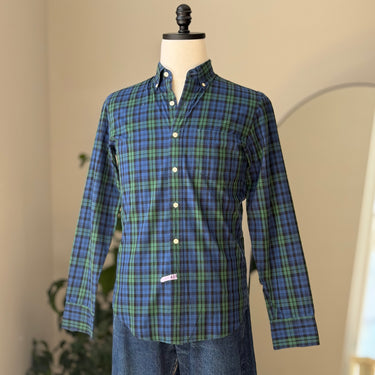 J.Crew Green Plaid Long Sleeve Shirt, Men's XSmall