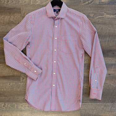 J.Crew Men's Red White & Blue Plaid Button Up, XSmall
