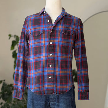 Bonobos Blue Plaid Slim Fit Button Up, Men's Medium