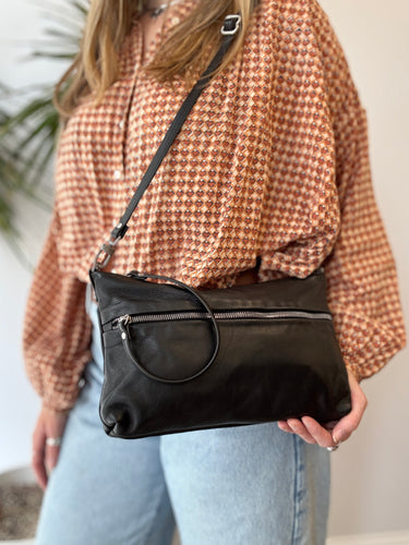 Rough & Tumble Cheyenne Bag in Plonge Black