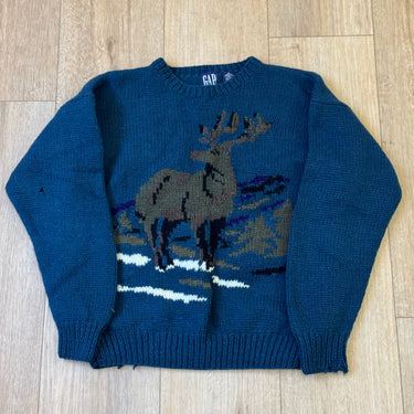 Gap Deer Knit Sweater, Medium