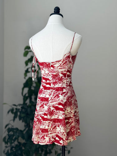 Reformation AS IS Red Hollywood Print Mini Dress, 4