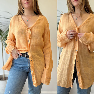 CP Shades Peach Linen Top - AS IS, Medium