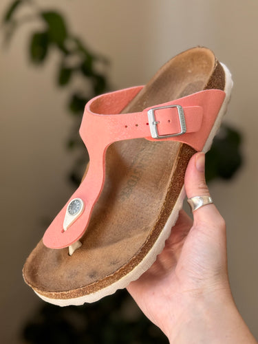 Birkenstock Gizeh Pink Vegan Sandals- as is , 36