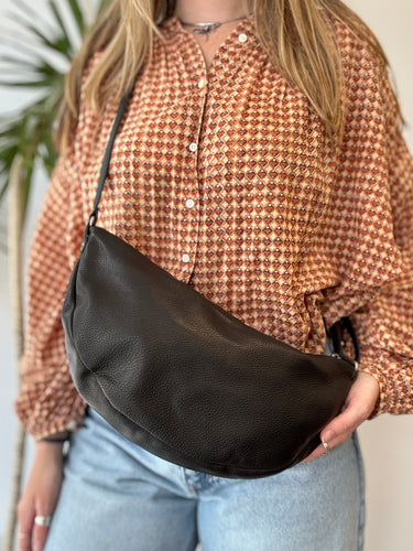 Rough & Tumble Large Luna Bag in Nero