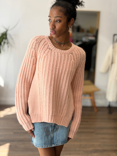 By Malene Birger Lelia Pink Cable Knit Sweater, XSmall
