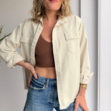 Rudy Jude Denim Chamois Shirt in Natural, Small