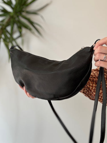 Rough & Tumble Large Luna Bag in Nero