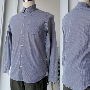 Folk Gingham Button Up Shirt , Mens Medium
