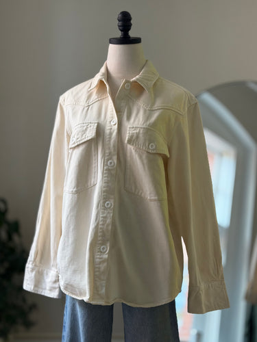 Rails Ecru August Shacket, small